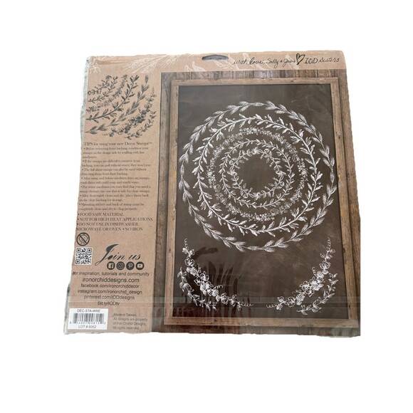 Iron Orchid Designs WREATH BUILDER CLASSIC Décor Stamps NEW - Picture 2 of 2